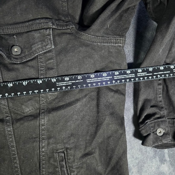 Levi's Denim Trucker Jacket Black Jean Jacket Classic Fit Mens Size XXL - Picture 4 of 7